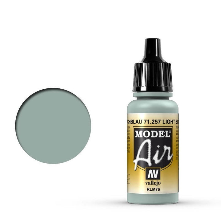 Vallejo - Vallejo 71257 Model Air Light Blue RLM76 17 ml Acrylic Airbrush Paint