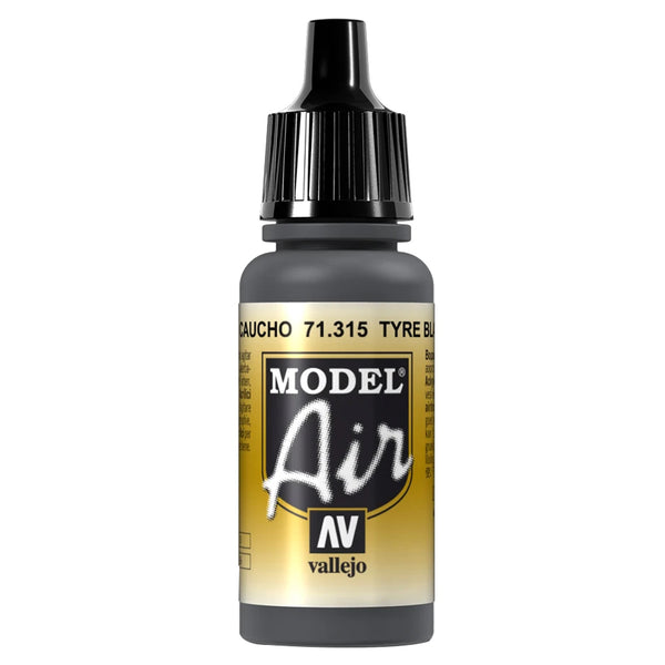 Vallejo - Vallejo 71315 Model Air Tyre Black 17 ml Acrylic Airbrush Paint