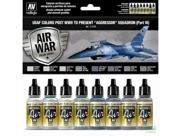 71618 Model Air USAF WWII to present Aggressor Squadron Part III 8 Colour Acrylic Paint Set