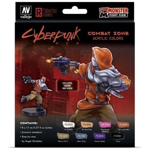 72307 Game Colour Cyberpunk Combat Zone 8 Colour Acrylic Paint Set w/ Nemo miniature