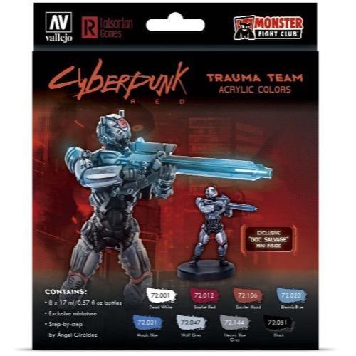 72310 Game Colour Cyberpunk Trauma Team 8 Colour Acrylic Paint Set w/ Doc. Salvage miniature