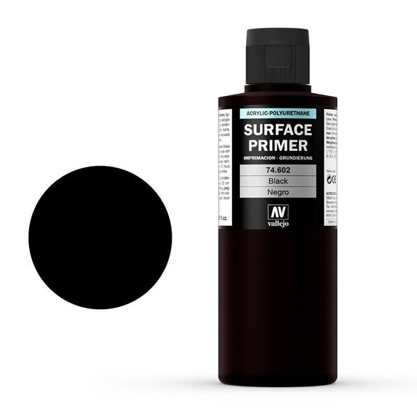 Vallejo - Vallejo 74602 Surface Primer Color Black 200 ml