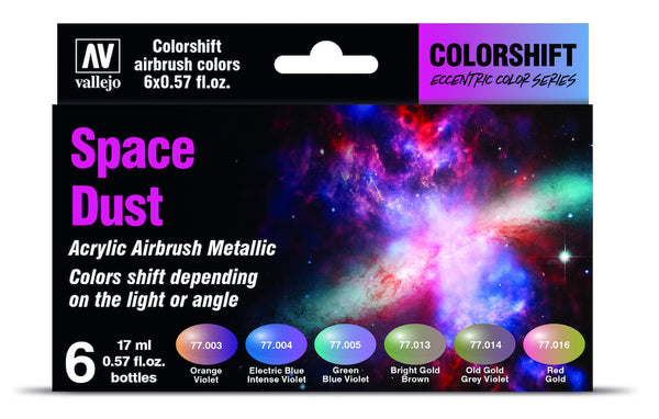 Vallejo - Vallejo 77091 Eccentric Colorshift Space Dust (6 Colour Set) Acrylic Airbrush Paint