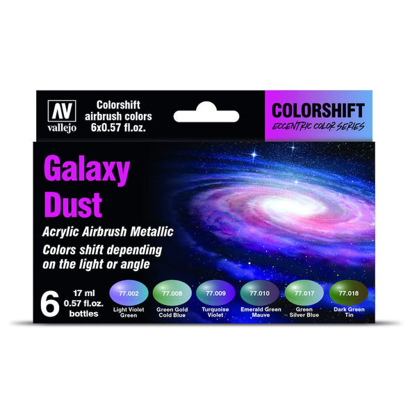 Vallejo - Vallejo 77092 Eccentric Colorshift Galaxy Dust (6 Colour Set) Acrylic Airbrush Paint