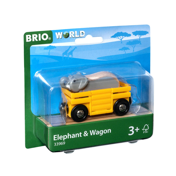 Elephant and Wagon 2 pcs