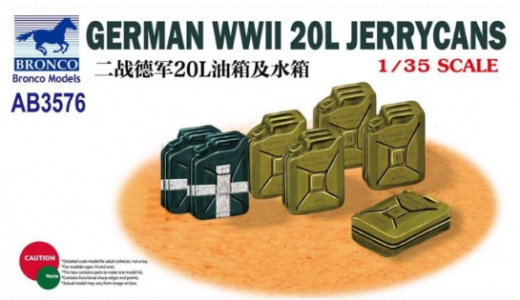 AB3576 1/35 GERMAN WWII 20L JERRYCANS Plastic Model Kit