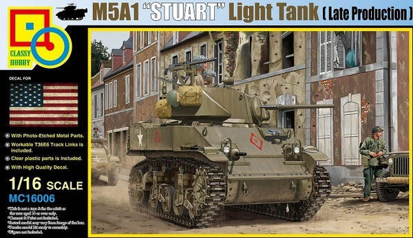 16006 1/16 M5A1 Stuart Late Production Plastic Model Kit