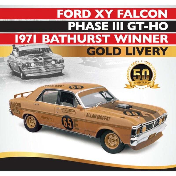 18766 1/18 Ford XY Falcon GTHO 1971 Bathurst winner  i 50th Anniversary Gold Livery