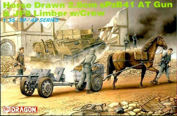 1/35 Horse Drawn 2.8cm SPZB41 AT Gun & JF8 Limber with Crew