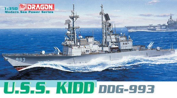 1014 1/350 U.S.S. Kidd DDG993 Plastic Model Kit