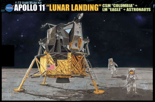 11002 1/72 Apollo 11   Lunar Landing    CSM   Columbia   + LM   Eagle   + Astronauts Pl