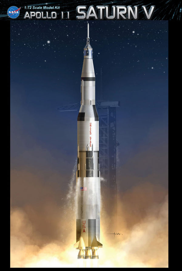 Dragon - Dragon 11017 1/72 Apollo 11 Saturn V Plastic Model Kit