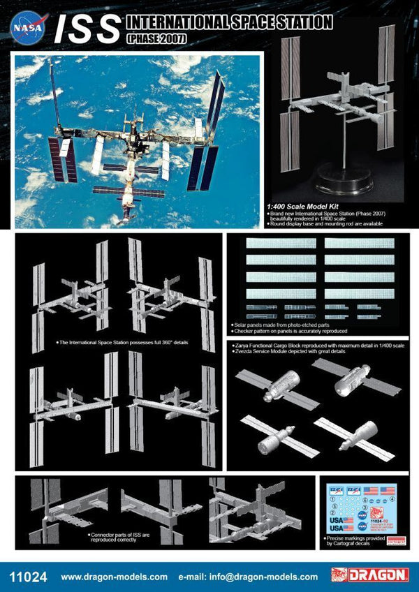 11024 1/400 International Space Station Phase 2007 Plastic Model Kit