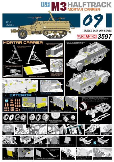 3597 1/35 IDF M3 Halftrack Mortar Carrier