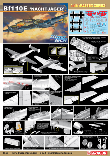 5566 1/48 Bf110E Nachtjager