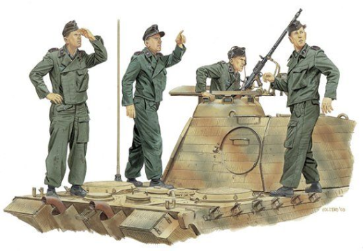 6191 1/35   AchtungJabo!   Panzer Crew France 1944