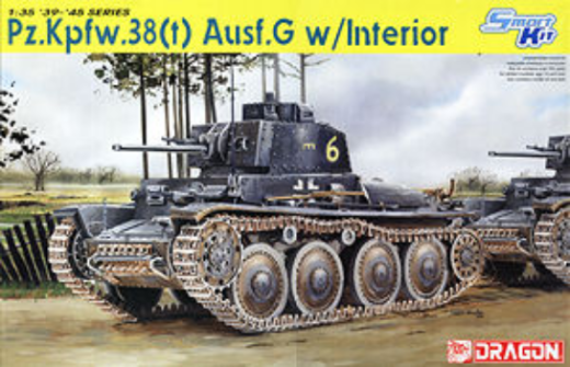 6290 1/35 Pz/Kpfw.38t Ausf.G w/ Interior Plastic Model Kit