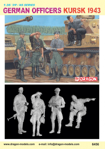 Dragon - Dragon 6456 1/35 German Officers Plastic Model Kit