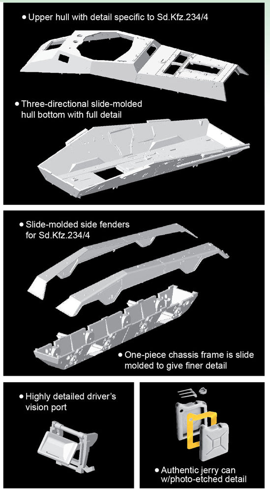 6814 1/35 Sd.Kfz.234/4 mit 7.5cm L/48 Plastic Model Kit