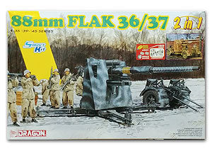 6923 1/35 88mm Flak 36/37 2 in 1 Plastic Model Kit