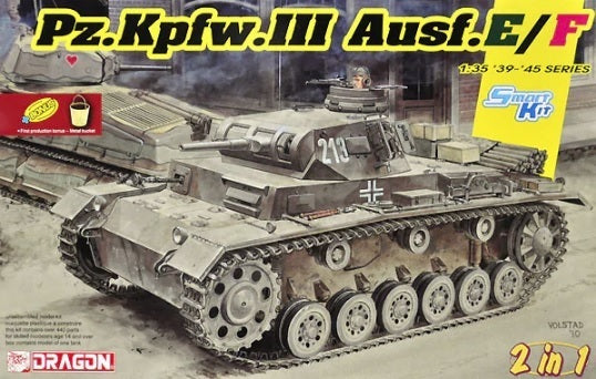 Dragon - Dragon 6944 1/35 Pz.Kpfw.III Ausf.E/F (2 in 1) Plastic Model Kit