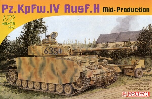 7279 1/72 Pz.Kpfw.IV Ausf.H Mid Production Plastic Model Kit