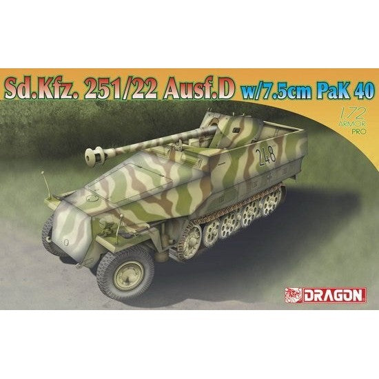 7351 1/72 Sd.Kfz.251/22 Ausf.D w/7.5cm PaK 40 Plastic Model Kit