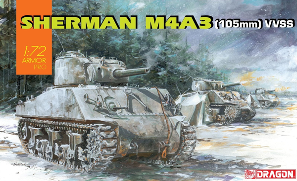 7569 1/72 M4A3105mm VVSS Plastic Model Kit