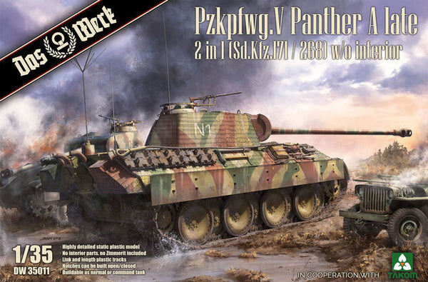 35011 1/35 Panther Ausf.A late 2 in 1 Plastic Model Kit