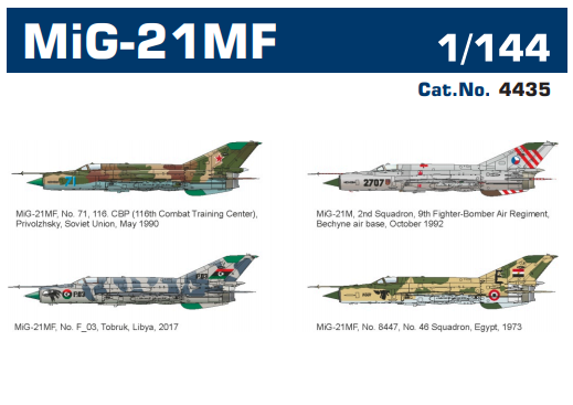 4435 1/144 MiG21MF Super44 Plastic Model Kit