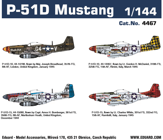 4467 1/144 P51D Mustang Super44 Plastic Model Kit