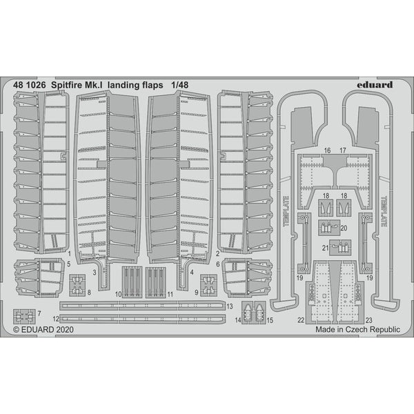 481026 1/48 Spitfire Mk.I landing flaps Photo etched set