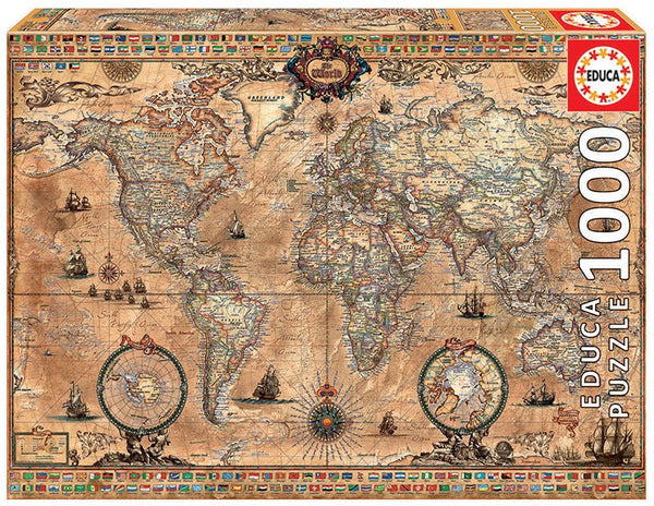 1000pc Antique World Map