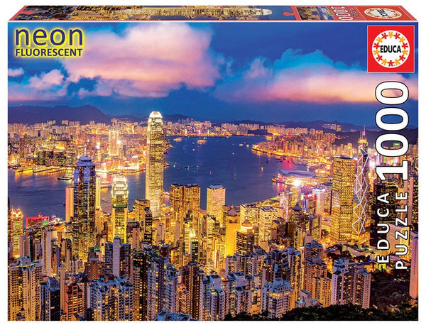 1000pc Hong Kong Skyline Neon