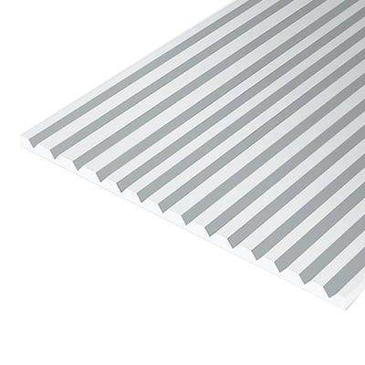 14081 White Polystyrene Clapboard Sheet 0.080 x 12 x 24   / 2mm x 30cm x 61cm