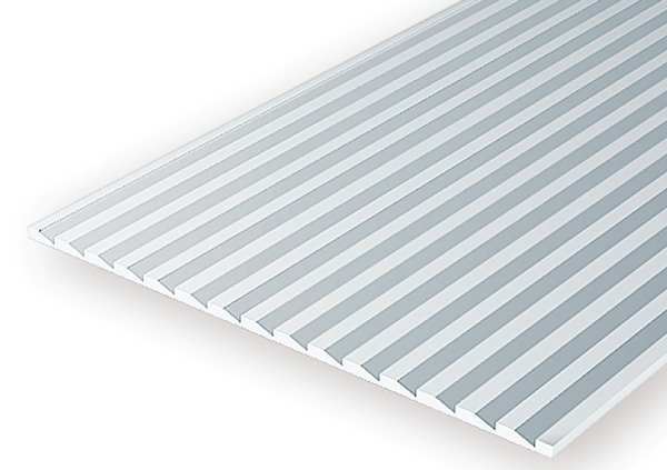 4062 White Polystyrene Novelty Siding Sheet 0.060 x 6 x 12   / 1.5mm x 15cm x 30cm