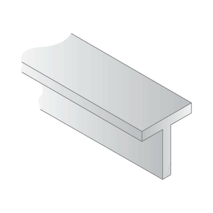 Evergreen - Evergreen 768 White Polystyrene T Profile 0.257 x 0.257 x 14" 0.085 Thick / 6.5mm x 6.5mm x 36cm