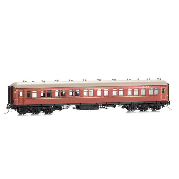 HO NCR 4 Car Set - Indian Red