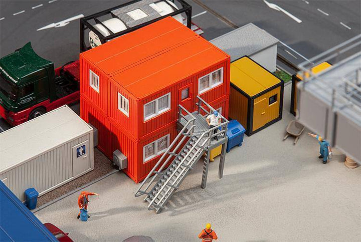 Faller - 4 Building Site Containers Orange