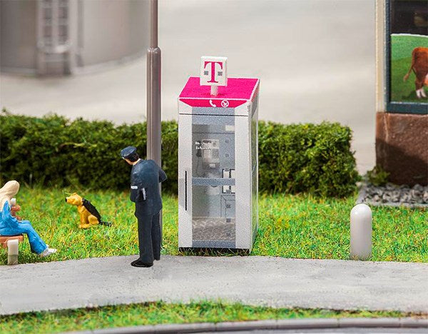 HO Modern Telephone Box (2) Magenta