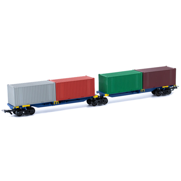 HO Twin Container Wagons Shared Centre Bogie Pacific National