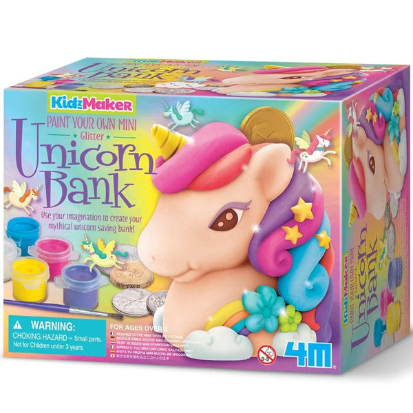 KidzMaker Glitter Unicorn Bank