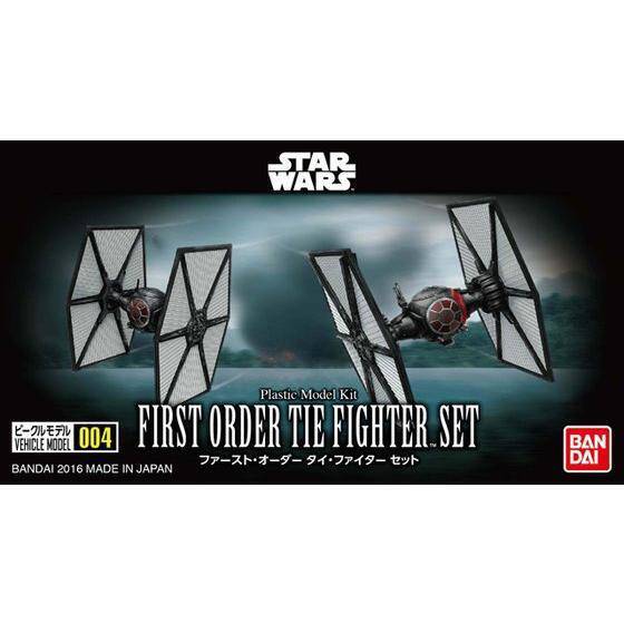 Bandai - STAR WARS VEHICLE MODEL 004 FIRST ORDER TIE FIGHTER SET