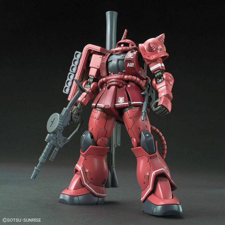 Bandai - HG 1/144 MS-06S ZAKU  II PRINCIPALITY OF ZEON CHAR AZNABLE?S MOBILE SUIT Red Comet Ver.