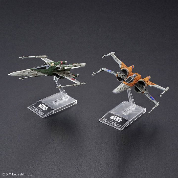 Bandai - 1/144 POE'S X-WING FIGHTER & X-WING FIGHTER (STAR WARS:THE RISE OF SKYWALKER)