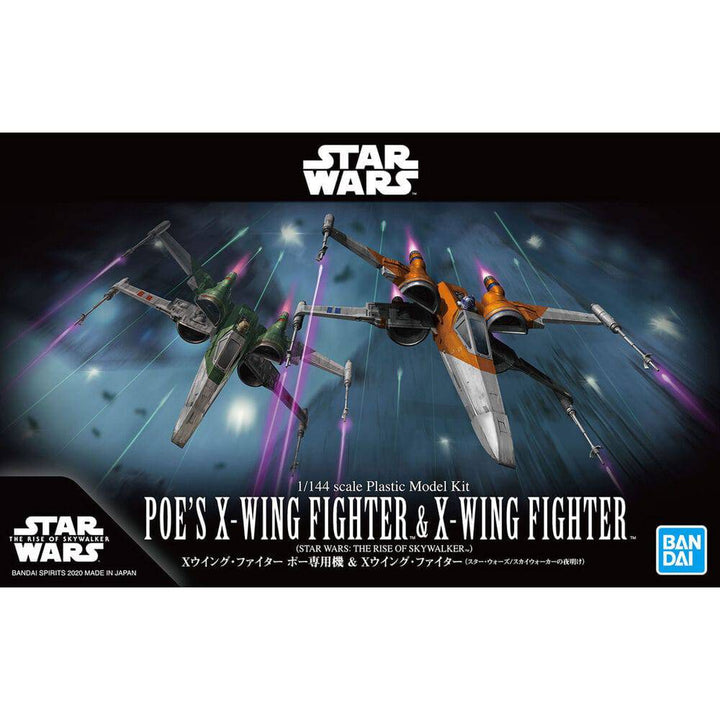 Bandai - 1/144 POE'S X-WING FIGHTER & X-WING FIGHTER (STAR WARS:THE RISE OF SKYWALKER)