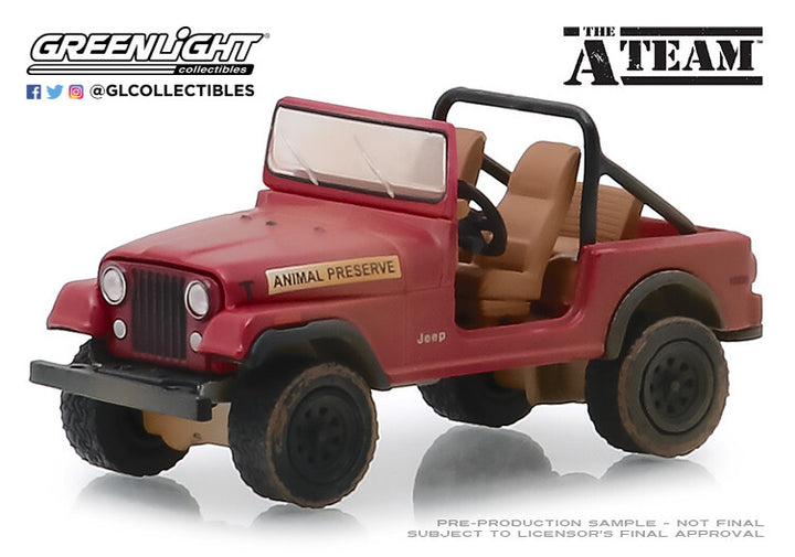 GreenLight - 1:64 The A-Team Jeep CJ-7 ('83-'87 TV  Series)(Hollywood Series 24)