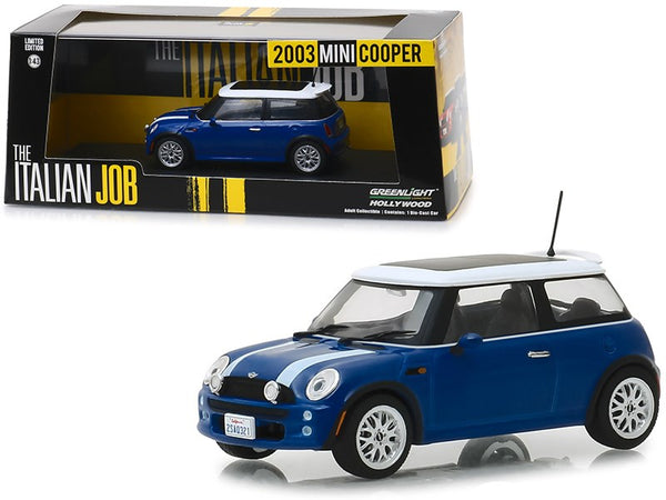 143 The Italian Job 2003 2003 Mini  Cooper S Blue w/ White Stripes