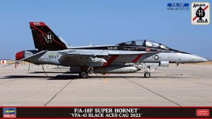 1/72 F/A18F Super Hornet VFA41 Black Aces Cag 2022 (Bonus: An Emblem Patch Is Included)