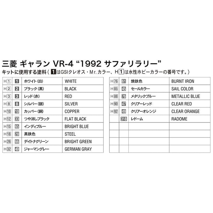 Hasegawa - 1/24 Galant VR-4 1992 Safari Rally